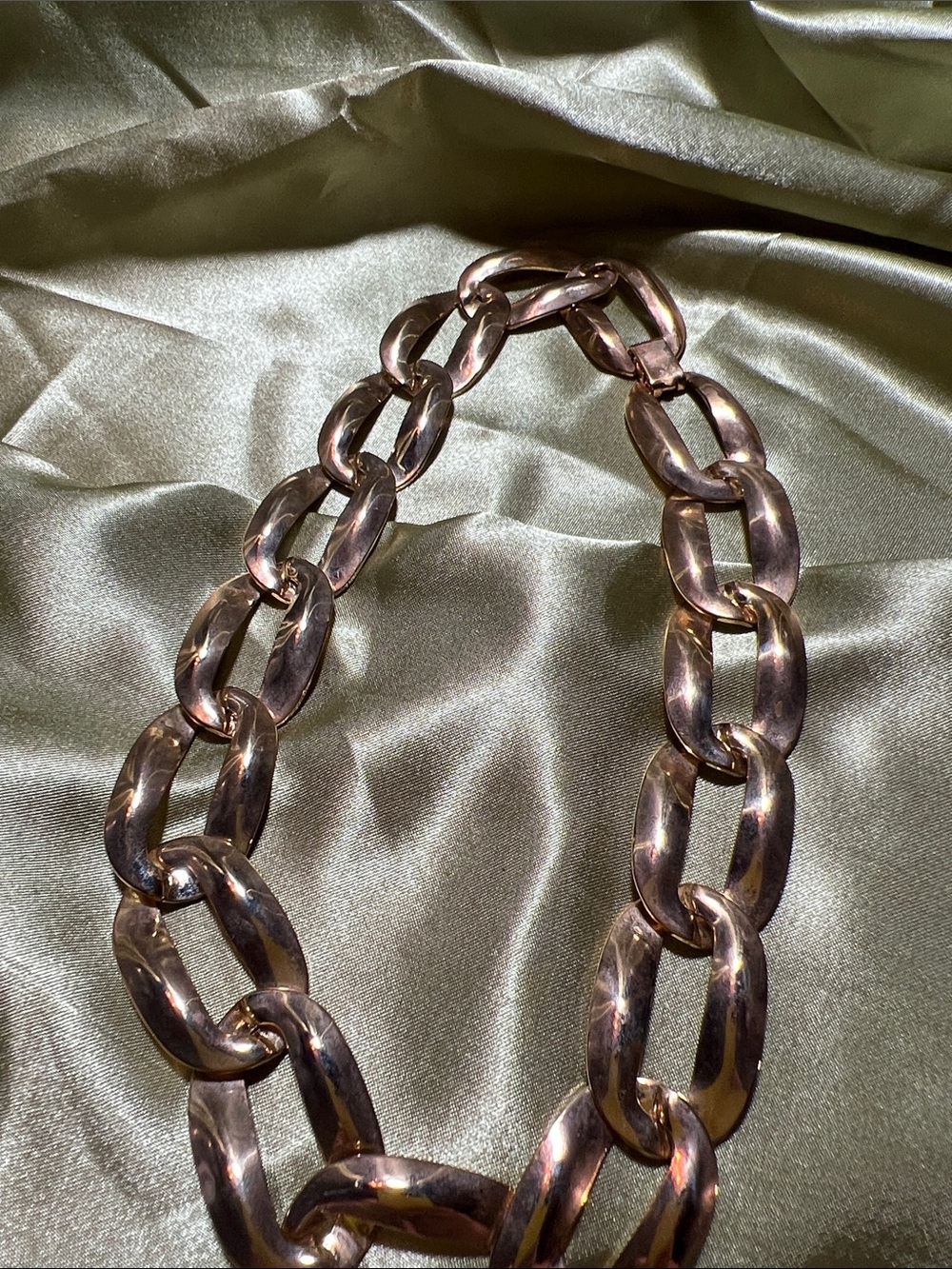 Bold Chunky Chain Necklace in Rose Gold